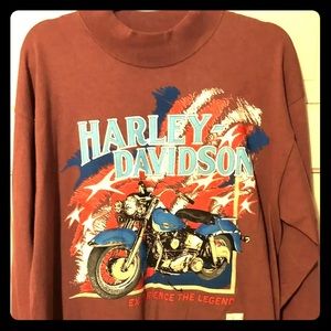 Mens Vintage Harley Davidson Long Sleeve Shirt L